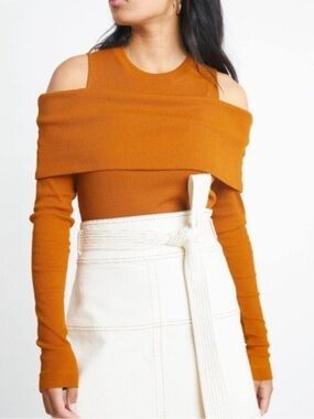 Tanya Taylor $225 Retail Sanna Cold Shoulder Top EUC Size Small